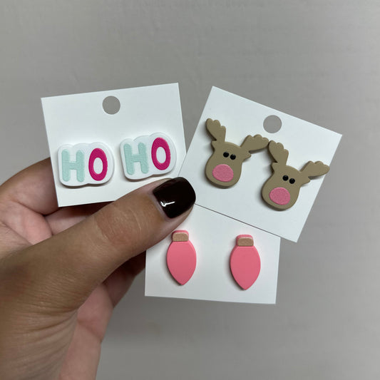 Pastel Christmas Studs