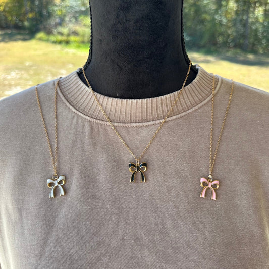 Bow Necklaces-3 Color Options