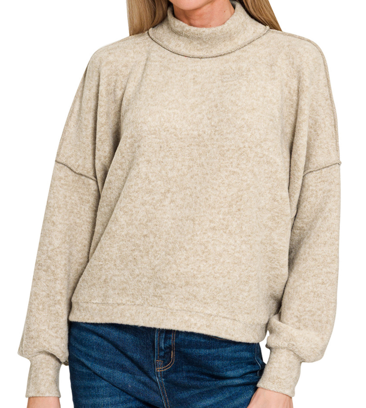Zenana Mock Neck Sweater