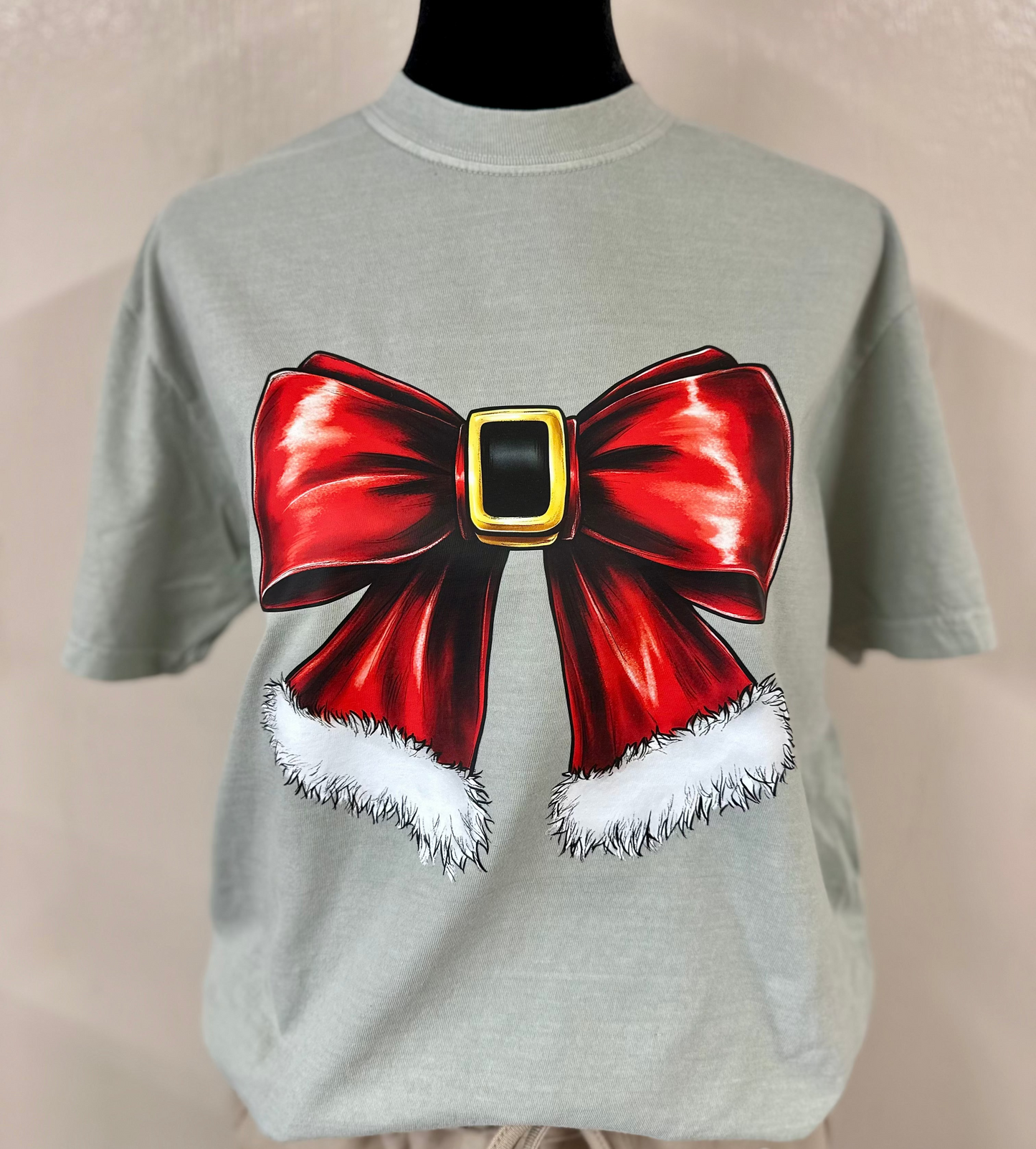Santa Bow Short Sleeve