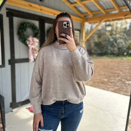 Zenana Mock Neck Sweater