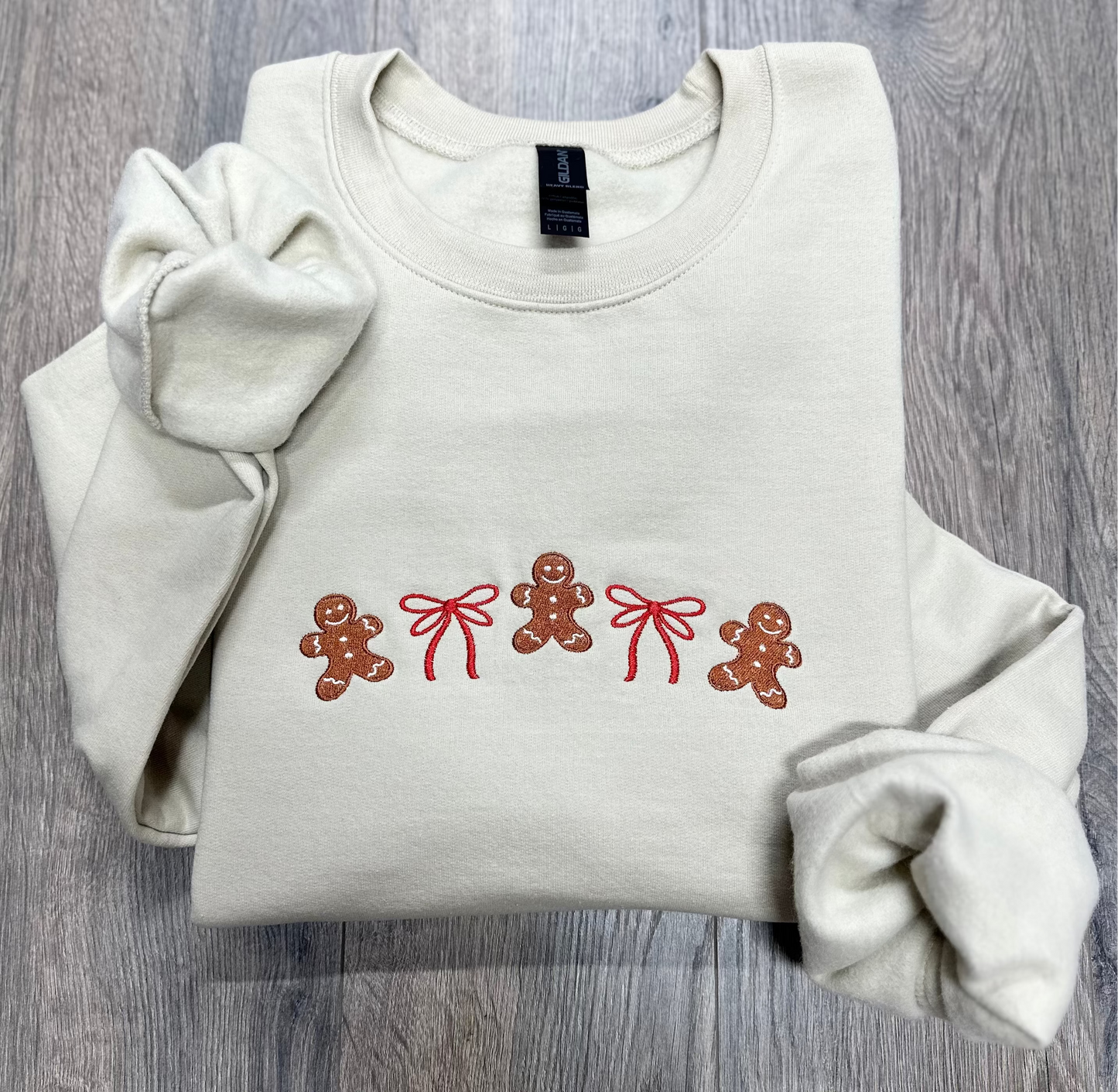 Embroidered Coquette Gingerbread Sweatshirt