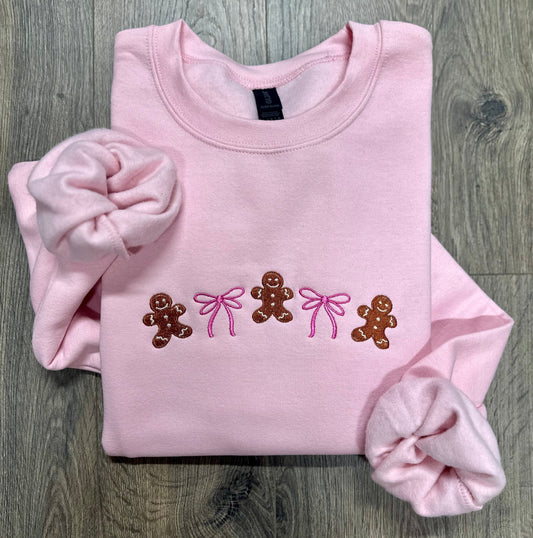 Embroidered Coquette Gingerbread Sweatshirt