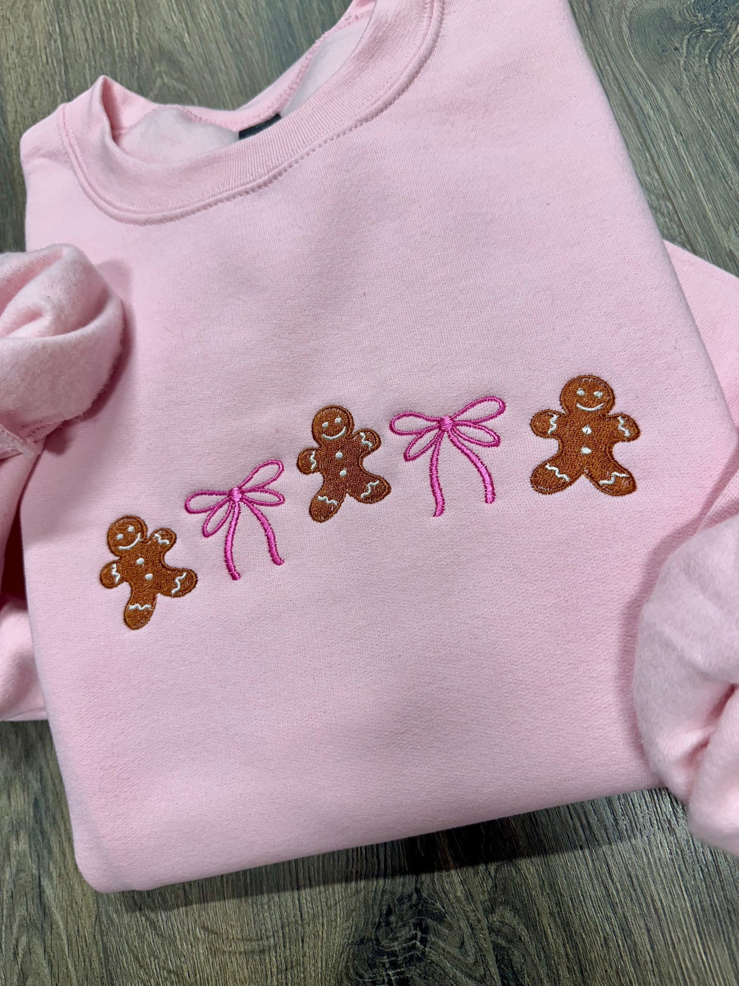 Embroidered Coquette Gingerbread Sweatshirt