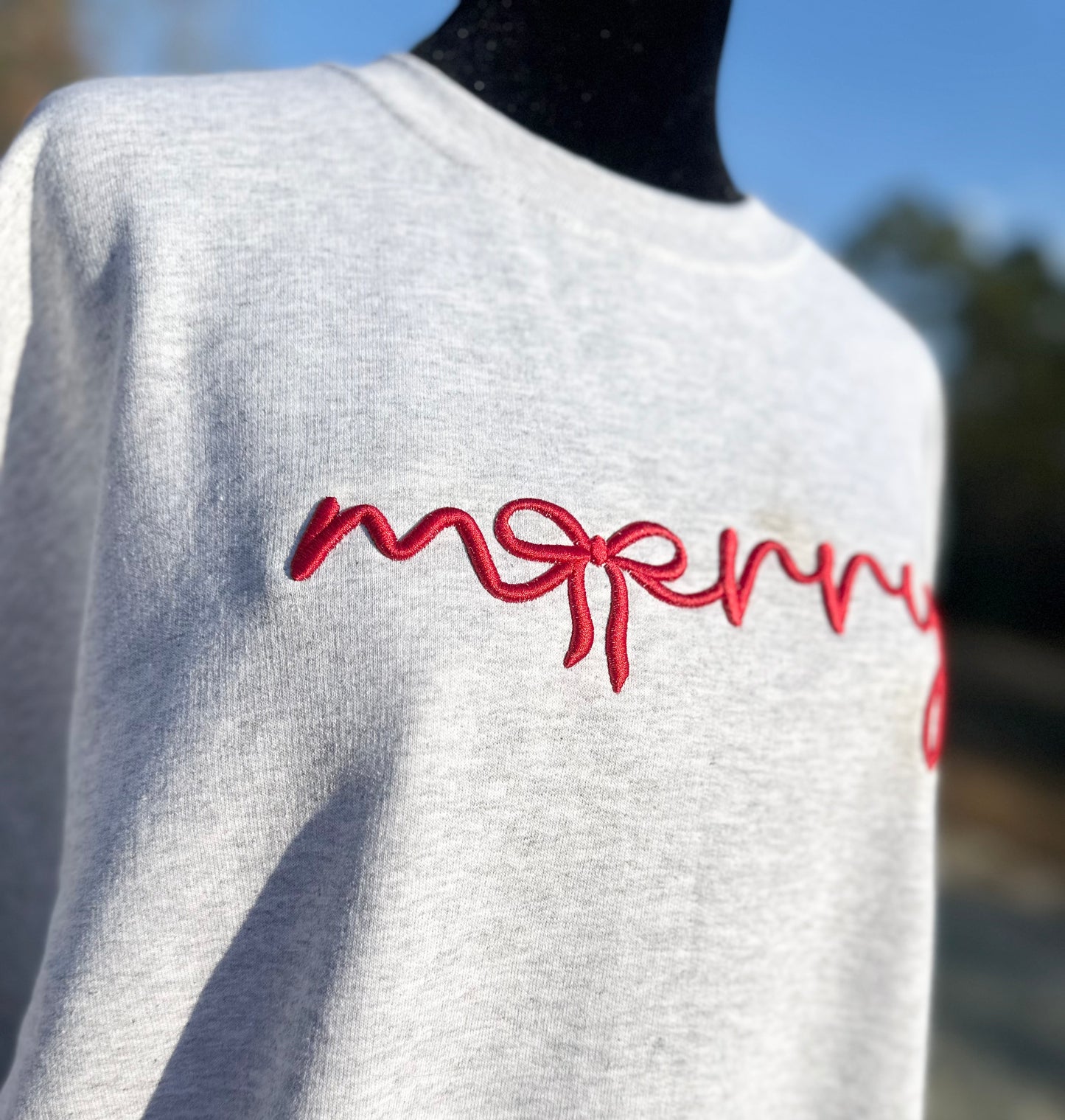 Puff Embroidered Merry Sweatshirt