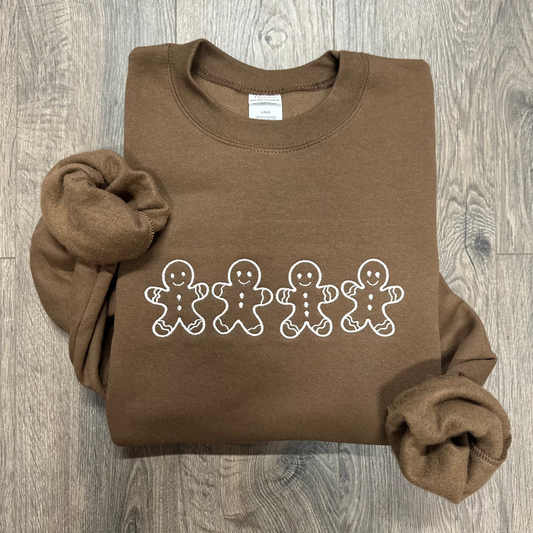Embroidered Gingerbread Sweatshirt