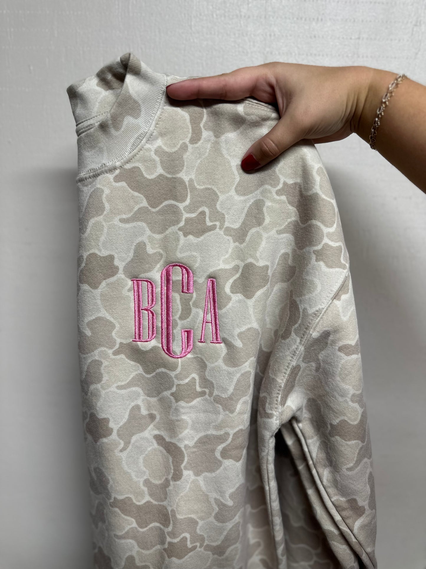 Embroidered Duck Camo Sweatshirt