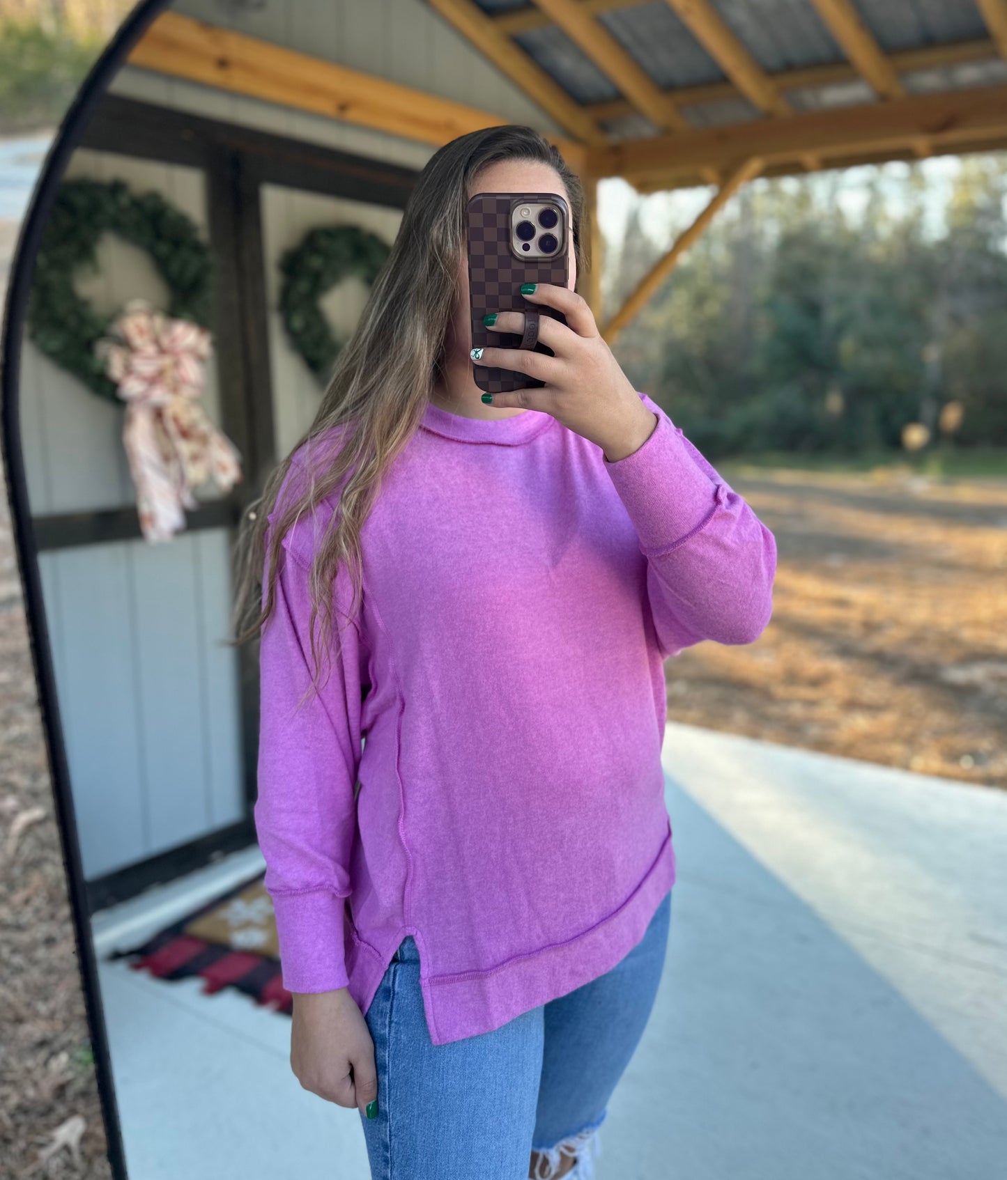 Zenana Brushed Melange Oversized Sweater