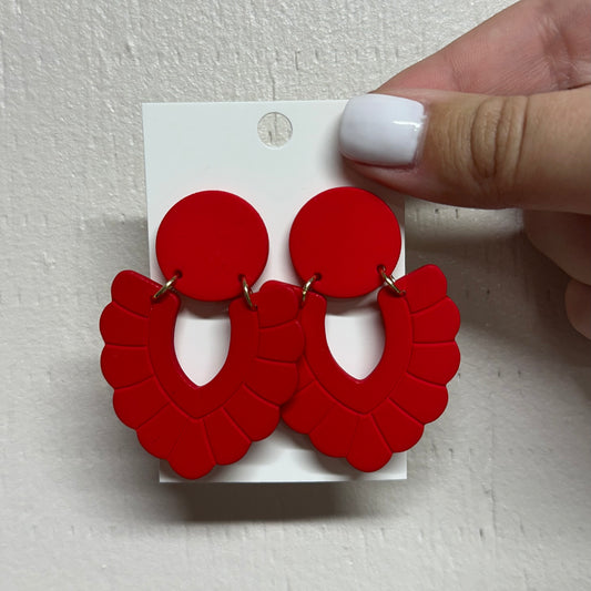 Red Dangle Earrings