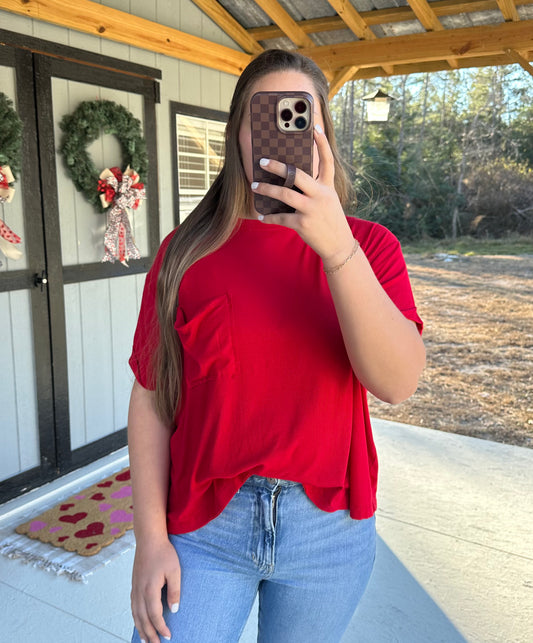 Ruby Oversized Ribbed Short Sleeve