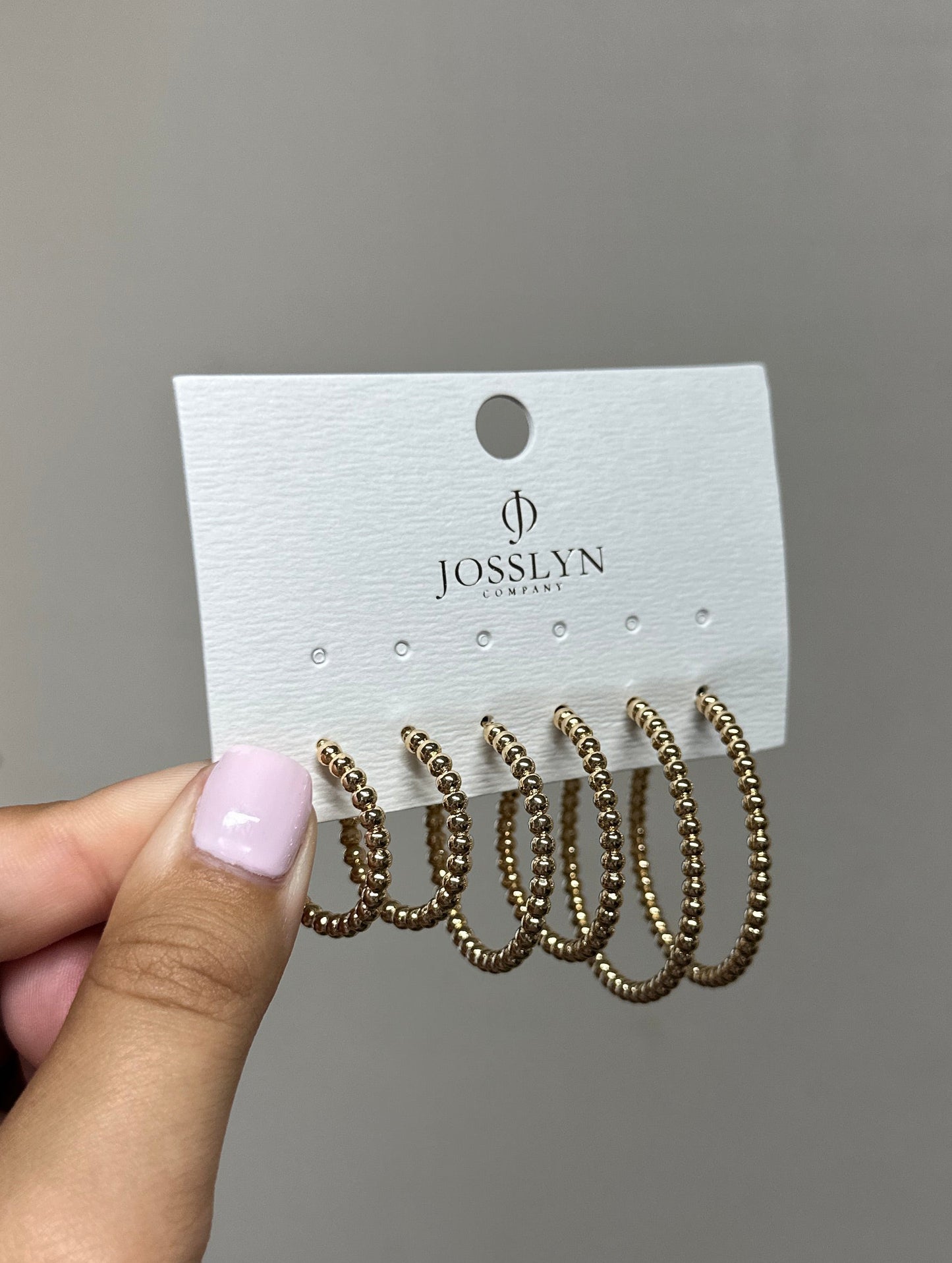Ball Hoop Earrings-3 Size Pack