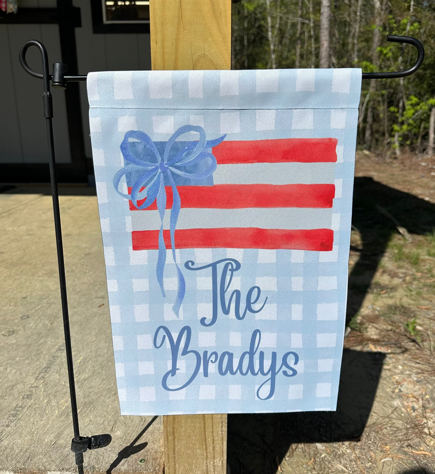 Flag & Bow Garden Flag