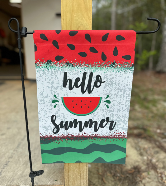 Hello Summer Garden Flag
