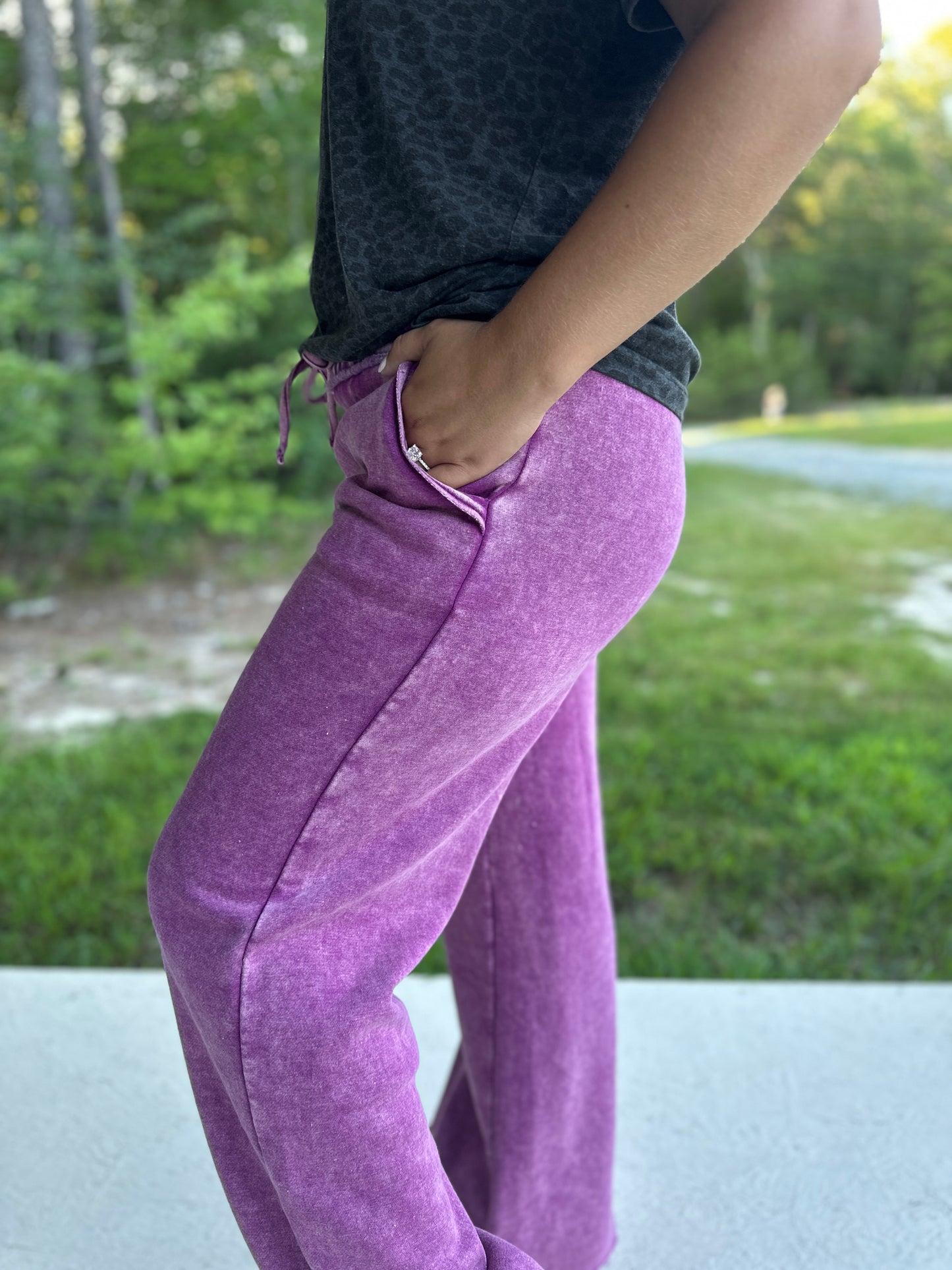 Light Plum Fleece Sweatpants