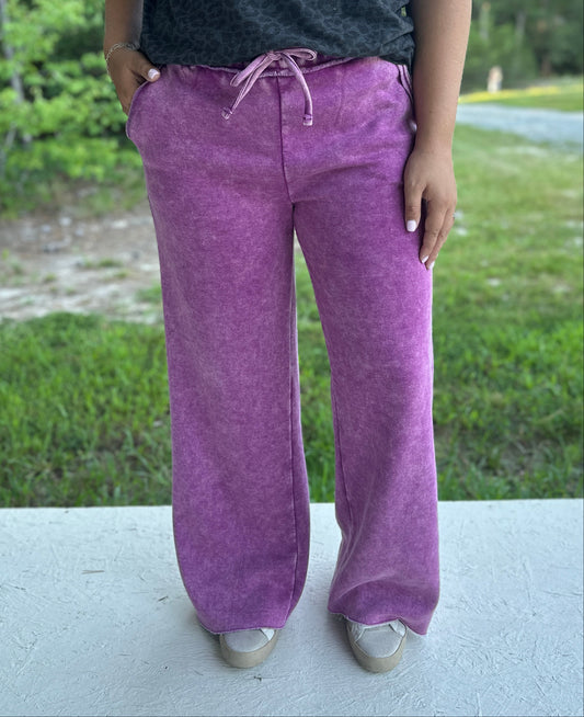 Light Plum Fleece Sweatpants