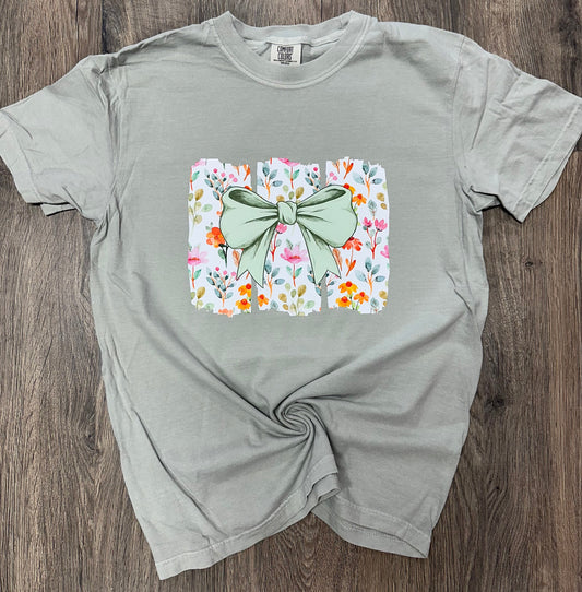 Bow & Flowers Short Sleeve