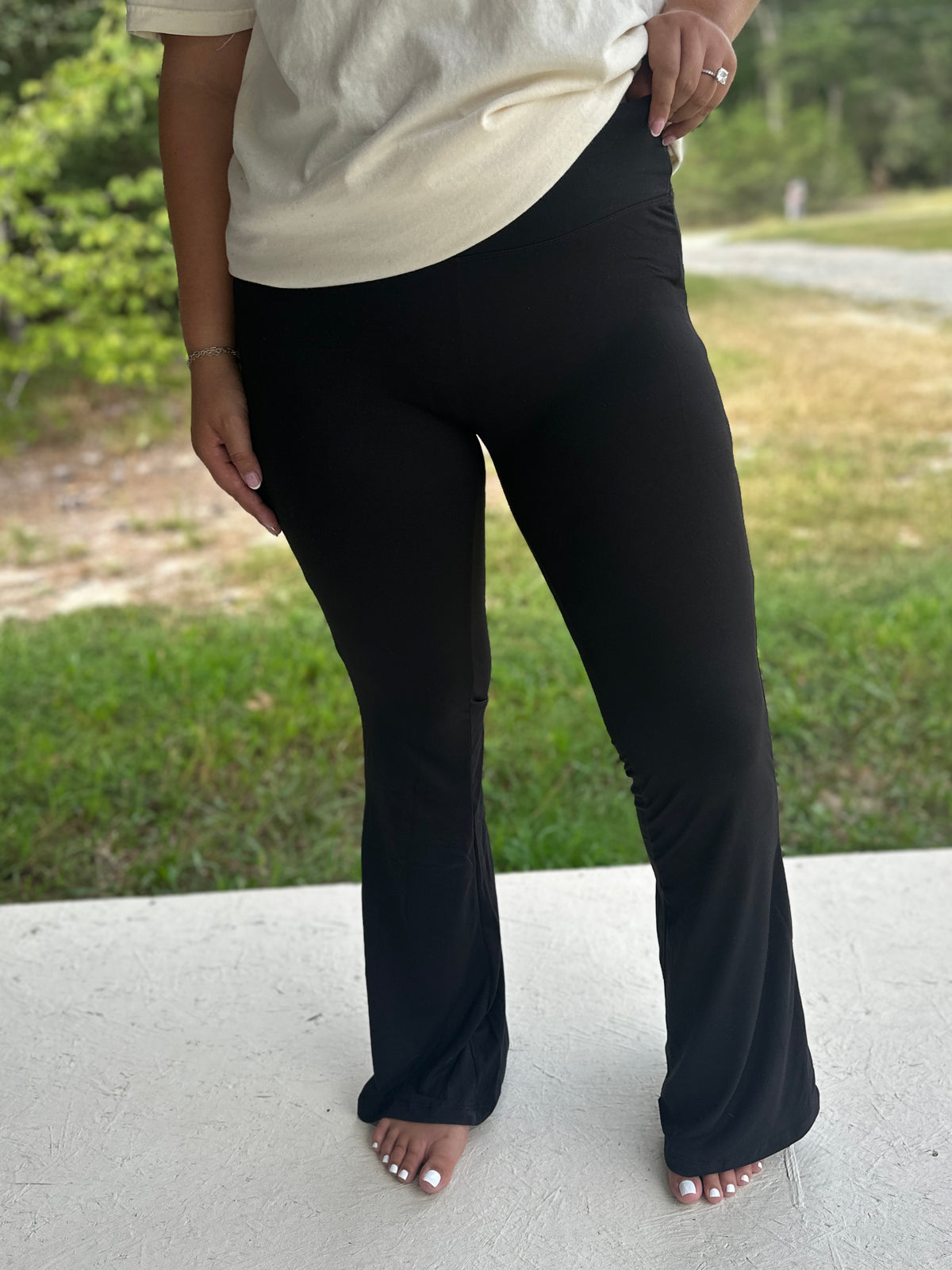 Black Flare Leg Yoga Pants
