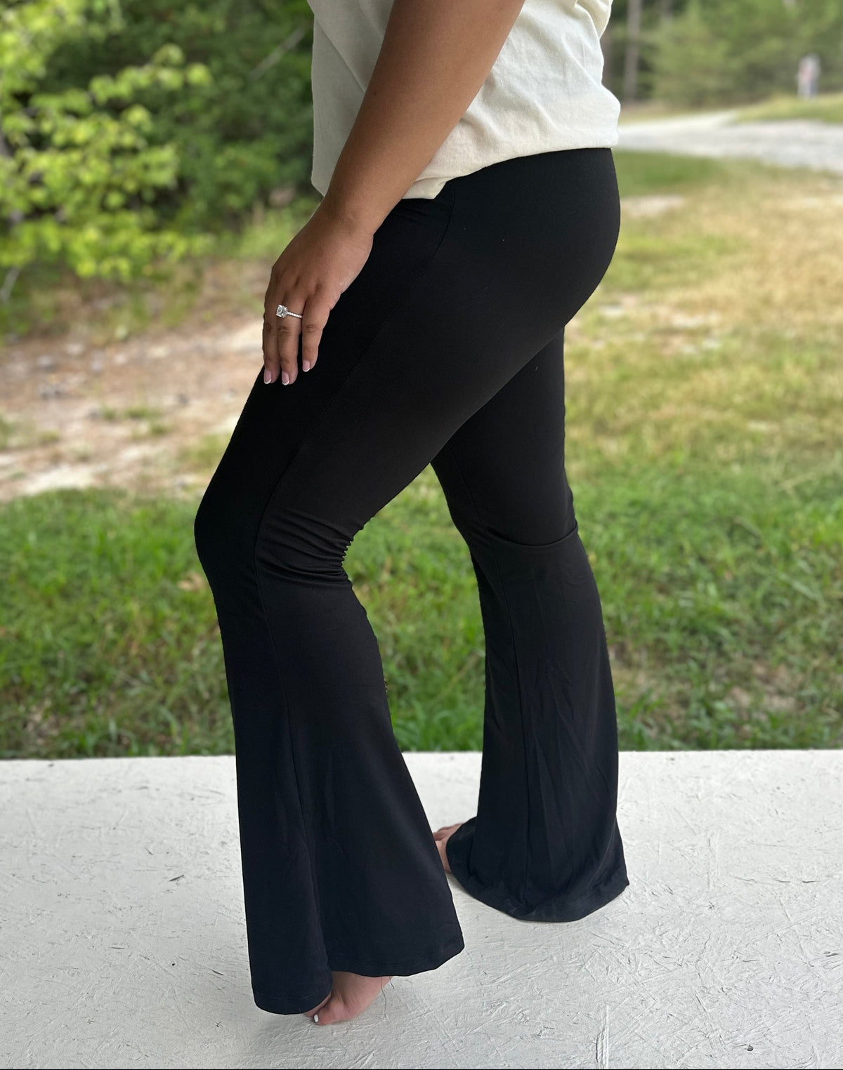 Black Flare Leg Yoga Pants