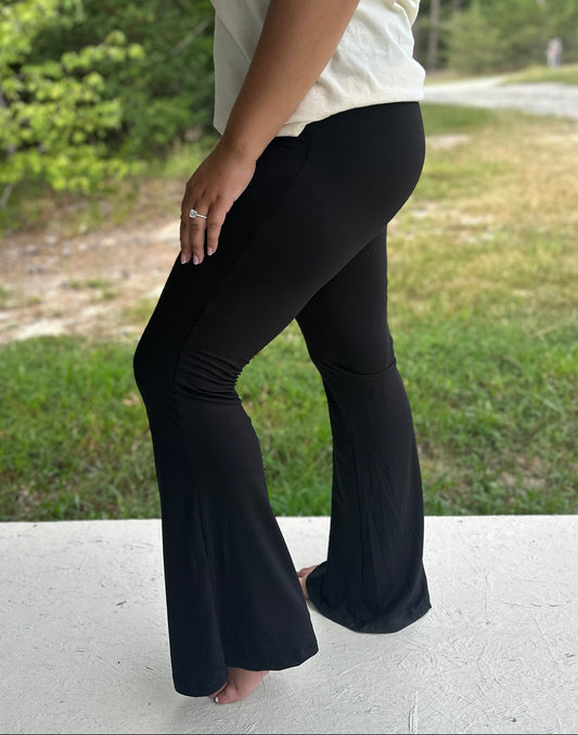 Black Flare Leg Yoga Pants