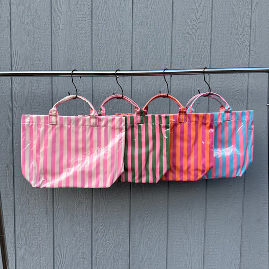 Striped Tote Bags-4 Color Options