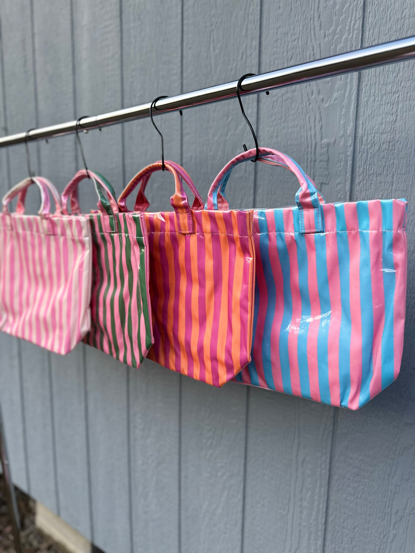 Striped Tote Bags-4 Color Options