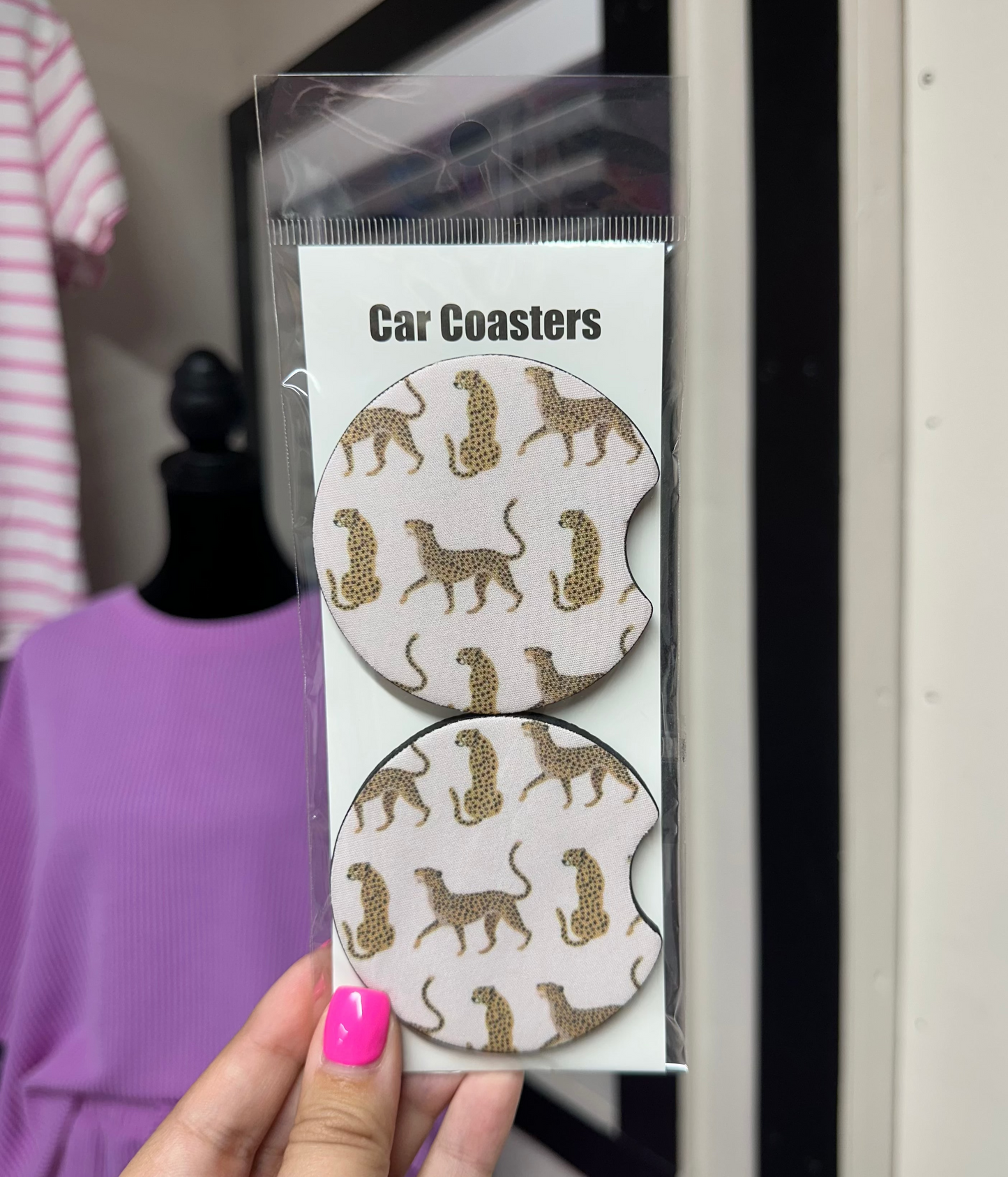 Leopard Car Coasters