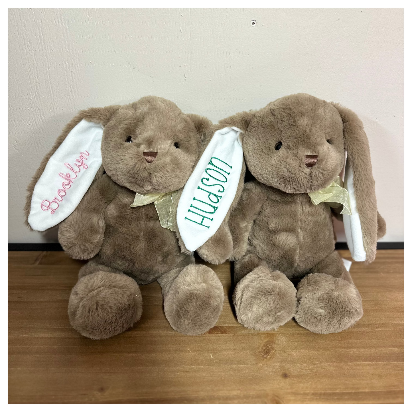 Embroidered Bunnies-3 Color Options