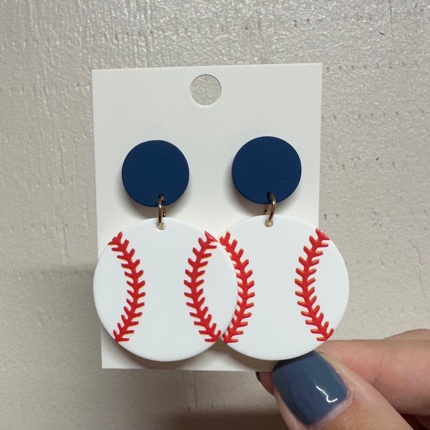 Baseball Dangle Earrings