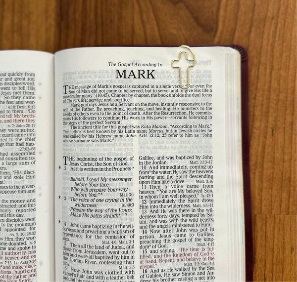 Gold Cross Paper Clip