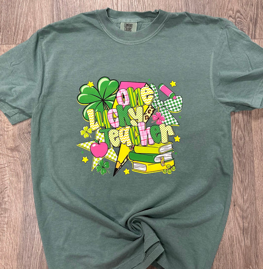 One Lucky Teacher Short Sleeve