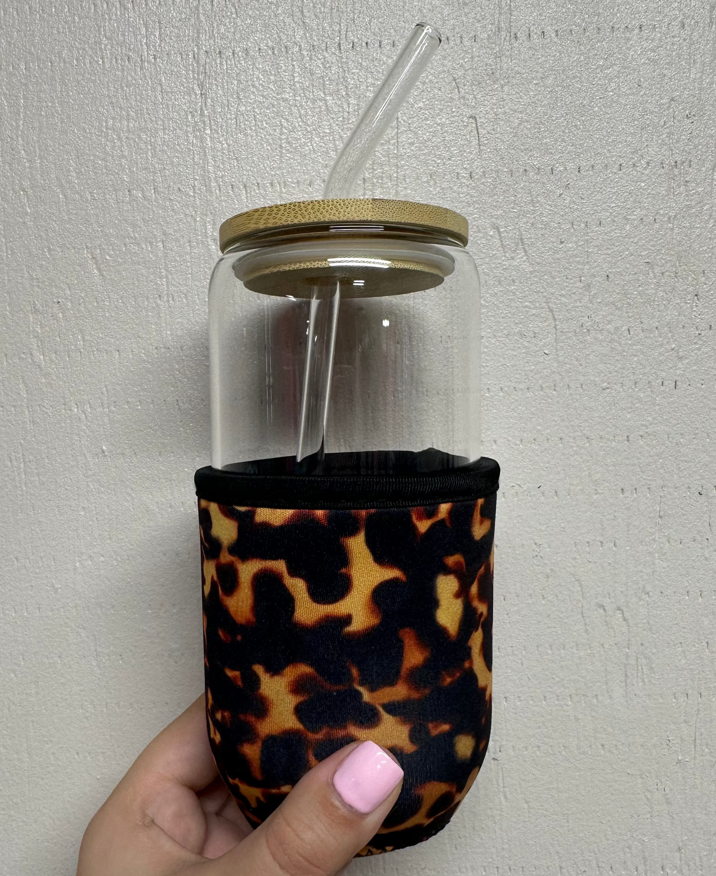 Tortoise Print Drink Sleeve