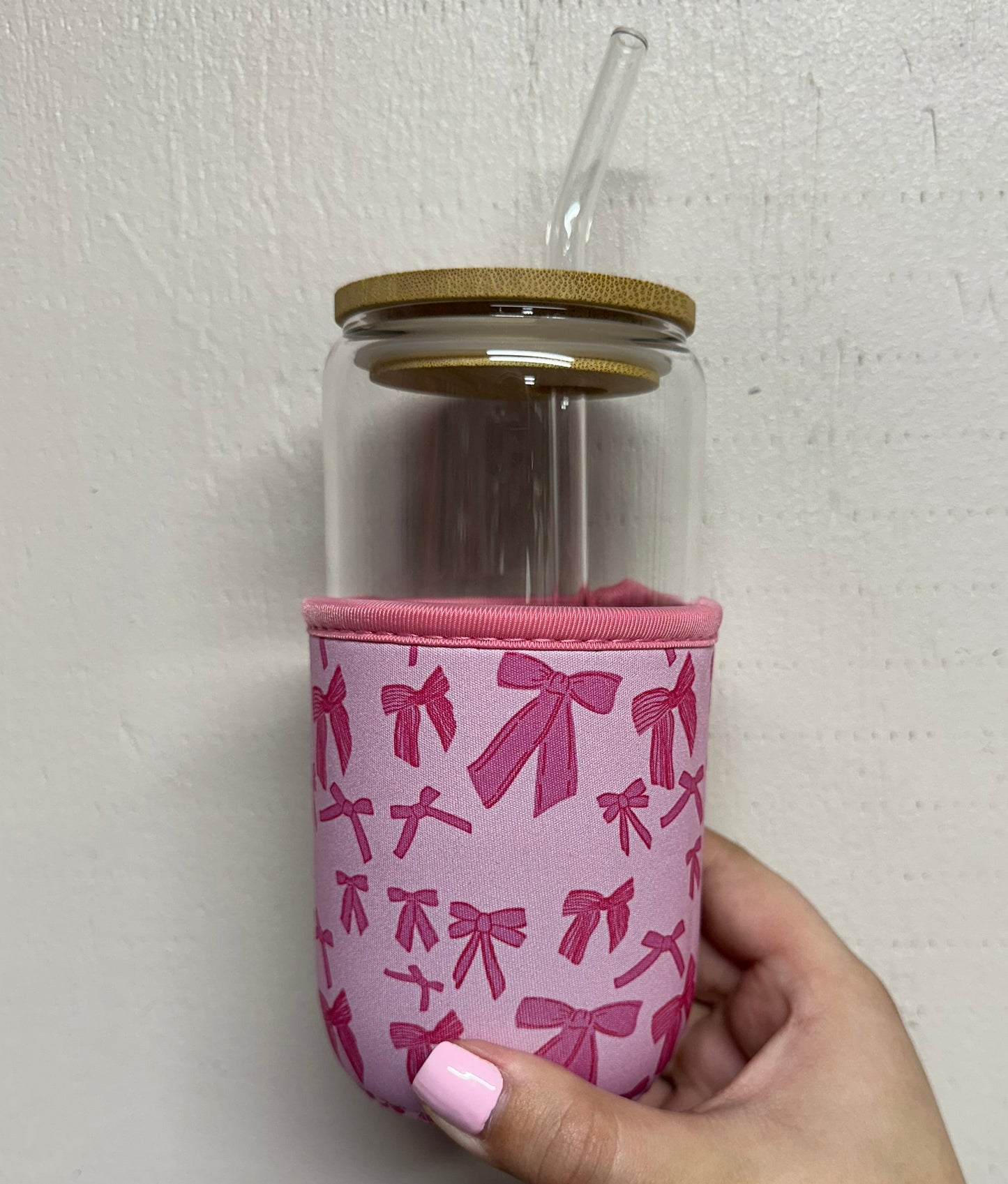 Pink Bows Drink Sleeve