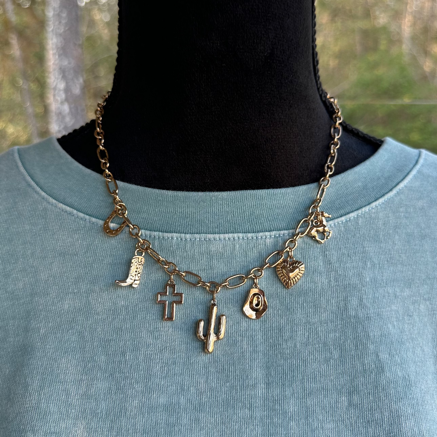 Western Hat Charm Necklace