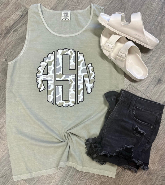Camo Monogram Tank Top
