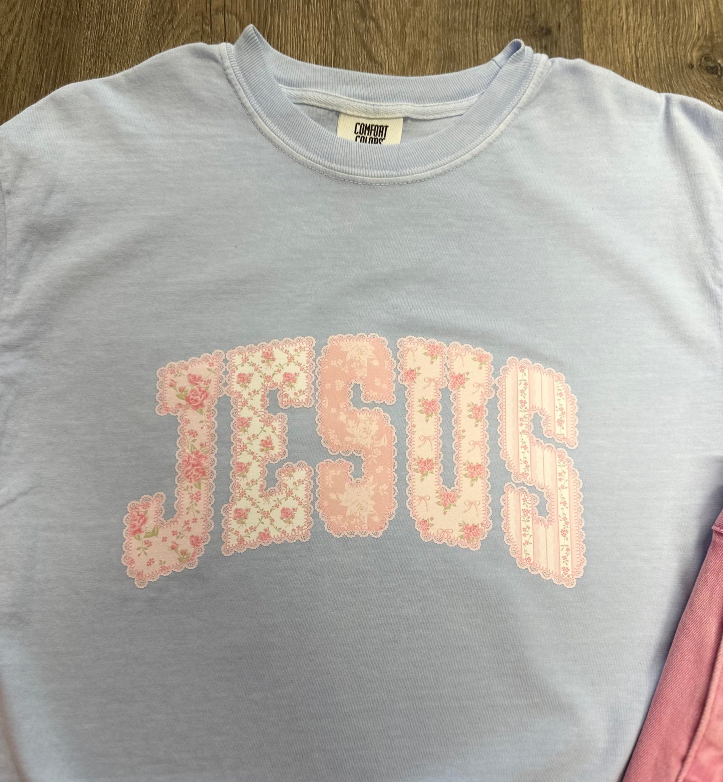 Floral & Lace JESUS Short Sleeve