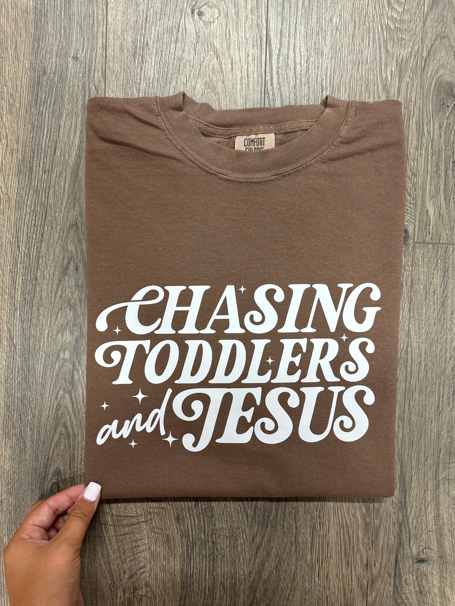 Chasing Toddlers and Jesus Short Sleeve