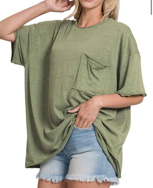 Zenana Oversized Boyfriend Tee