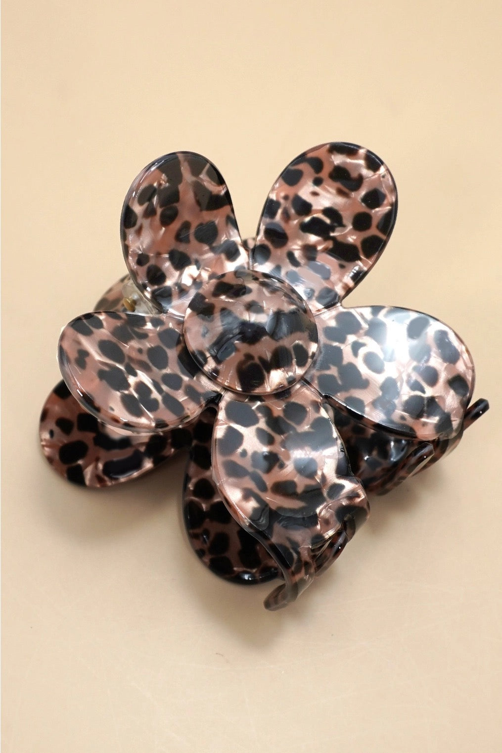 Leopard Flower Claw Clip