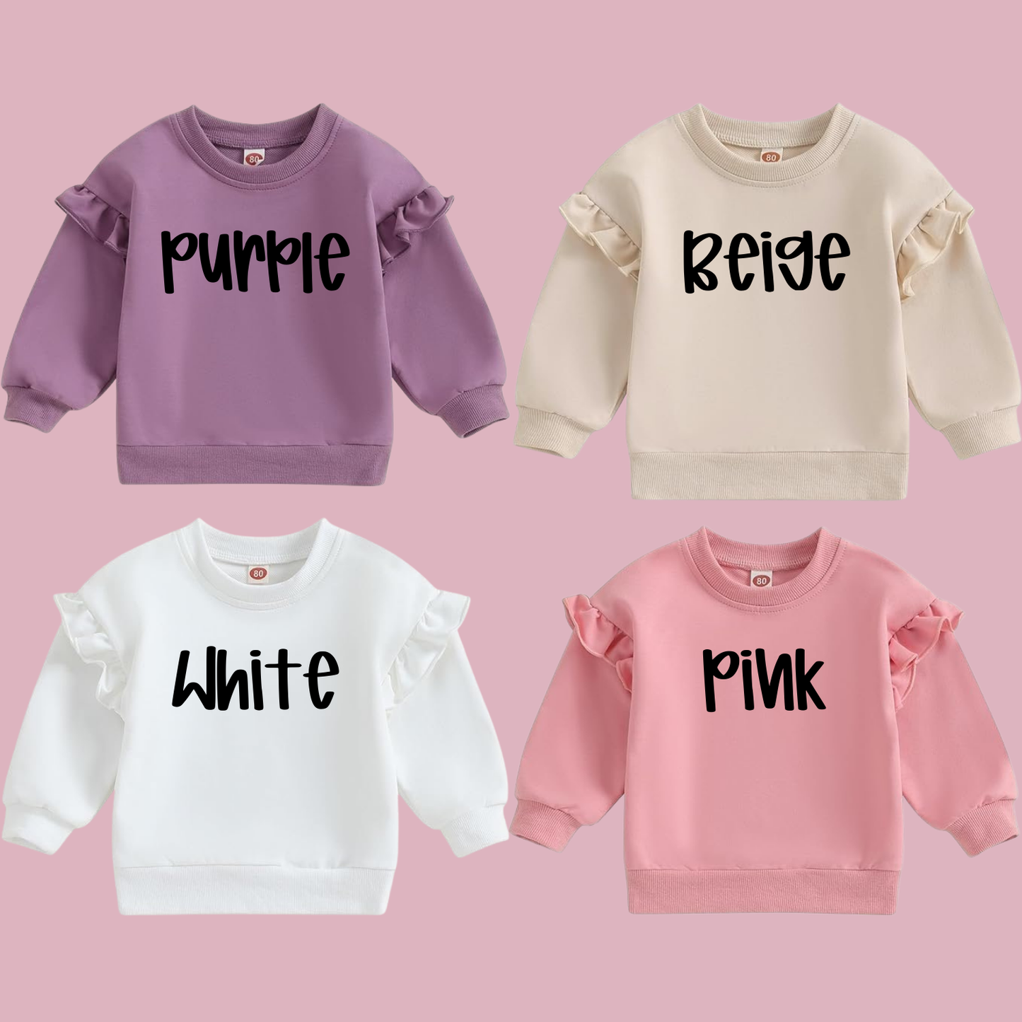 Ghost Name Ruffle Sweatshirt