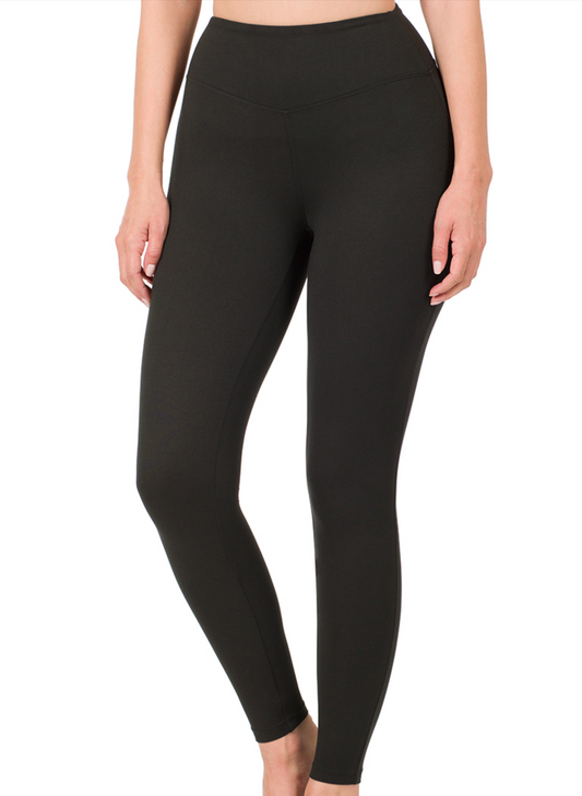 Zenana Wide Waistband Leggings